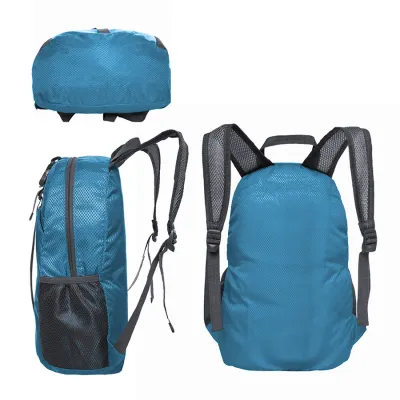 DAY PACK Tas Ransel Lipat Anti Air 20L Foldable Water Resistant Backpack 1AZD02 ELFS Biru Muda 3 daypack_live_20l_aqua2