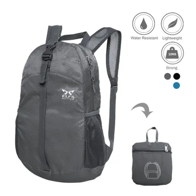 DAY PACK TAS RANSEL LIPAT ANTI AIR 20L FOLDABLE WATER RESISTANT BACKPACK 1AZD02 ELFS ABU MUDA 1 daypack_live_20l_silver0