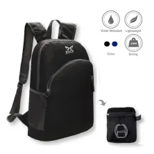 DAY PACK Tas Ransel Lipat Anti Air 20L Foldable Water Resistant Backpack 1AZD04 ELFS Hitam