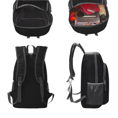 DAY PACK Tas Ransel Lipat Anti Air 20L Foldable Water Resistant Backpack 1AZD04 ELFS Hitam 3 daypack_move_20l_black_2