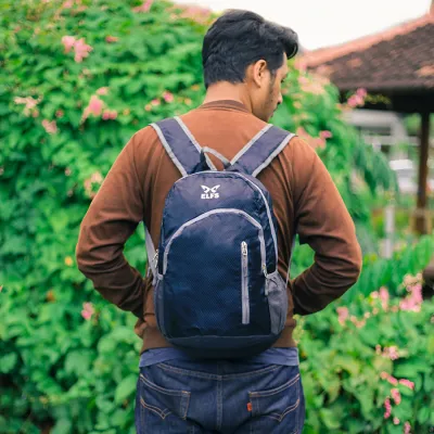 DAY PACK Tas Ransel Lipat Anti Air 20L Foldable Water Resistant Backpack 1AZD04 ELFS Biru Dongker 5 daypack_move_20l_navy_4