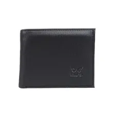 DOMPET Dompet Pria Simple ELFS Kulit Sintetis Hitam