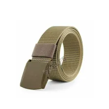 IKAT PINGGANG KANVAS, DLL Ikat Pinggang Canvas Anti Metal Detector Tactical Military Belt Krem