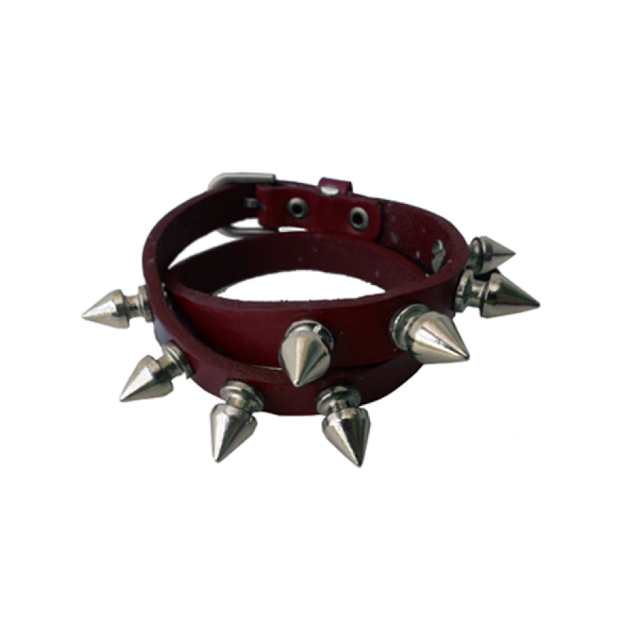 GELANG Gelang Leather 2 Metal Maroon 1 gelang6_leather_2_metal_mo