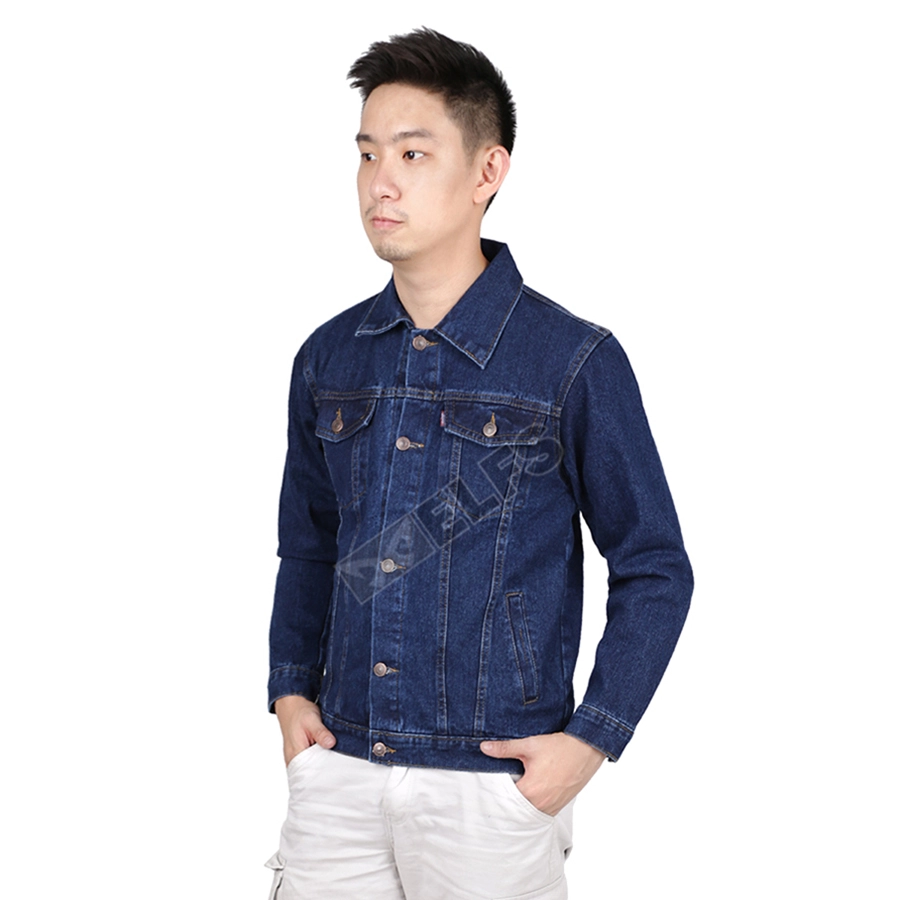 JAKET JEANS & KULIT Jaket Jeans Denim Pria Kemeja Sreetwear 215D2 Biru Dongker 1 hlplj_jeans_215d2_bd0_copy