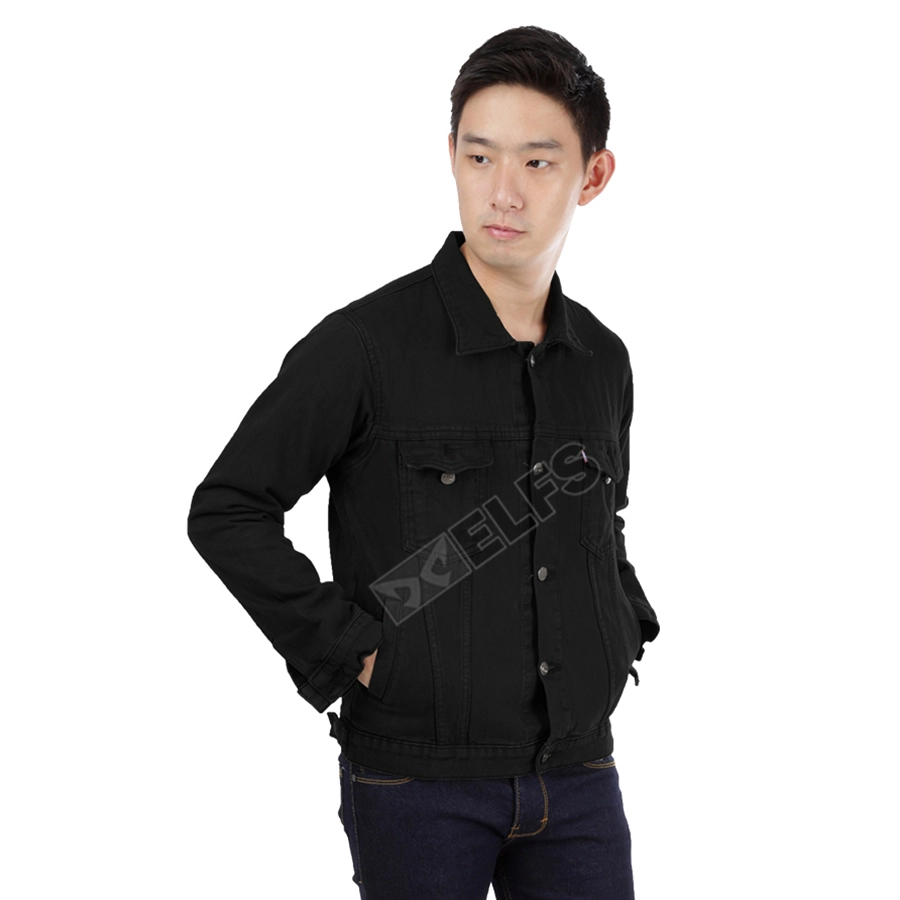 JAKET JEANS & KULIT Jaket Jeans Denim Pria Kemeja Sreetwear 215D2 Hitam 1 hlplj_jeans_215d2_hx0_copy