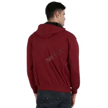 HOODIE & JAKET FLEECE Jaket Hoodie Fleece Jaket 1J Maroon