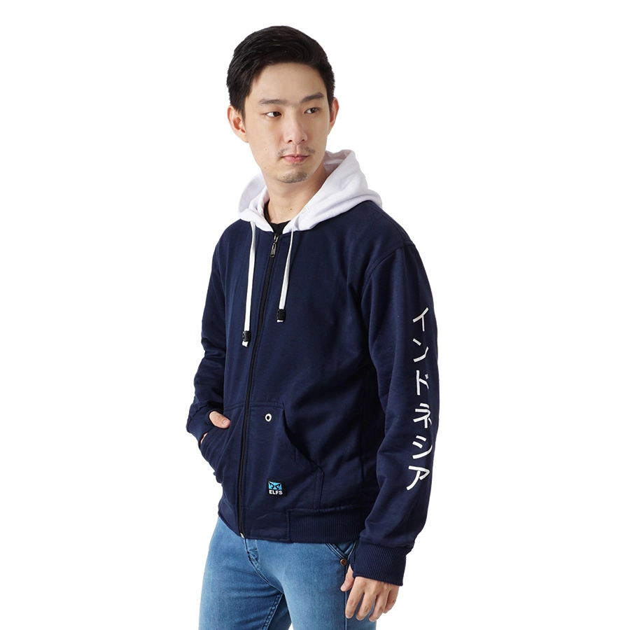 HOODIE & JAKET FLEECE Jaket Hoodie Lengan Jepang Indonesia Biru Dongker 1 hlpls_hoodie_lengan_jepang_bd_0