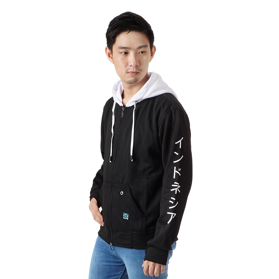 HOODIE & JAKET FLEECE Jaket Hoodie Lengan Jepang Indonesia Hitam 1 hlpls_hoodie_lengan_jepang_hx_0