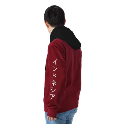 HOODIE & JAKET FLEECE Jaket Hoodie Lengan Jepang Indonesia Marun 3 hlpls_hoodie_lengan_jepang_mo_2_copy