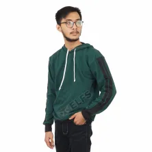 JUMPER HOODIE JUMPER PRIA 2 LIST HIJAU TUA 