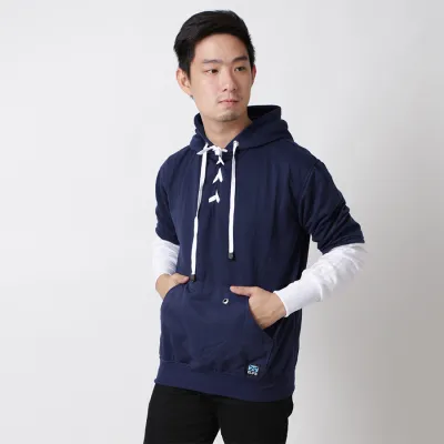 JUMPER Timo Jumper Hoodie Fleece with Shoe Laces Knot Biru Dongker 2 hlpls_jumper_tali_sepatu_bd1