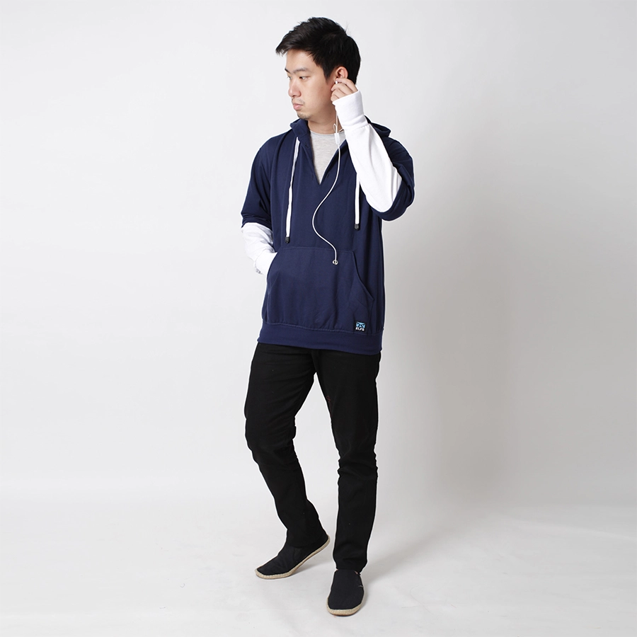 JUMPER Timo Jumper Hoodie Fleece with Shoe Laces Knot Biru Dongker 4 hlpls_jumper_tali_sepatu_bd3