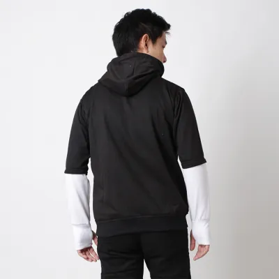 JUMPER Timo Jumper Hoodie Fleece with Shoe Laces Knot Hitam 3 hlpls_jumper_tali_sepatu_hx2