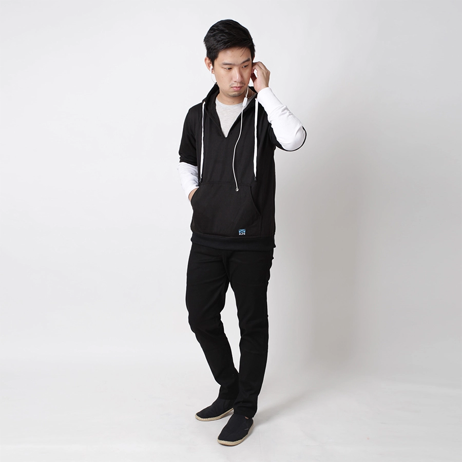 JUMPER Timo Jumper Hoodie Fleece with Shoe Laces Knot Hitam 4 hlpls_jumper_tali_sepatu_hx3