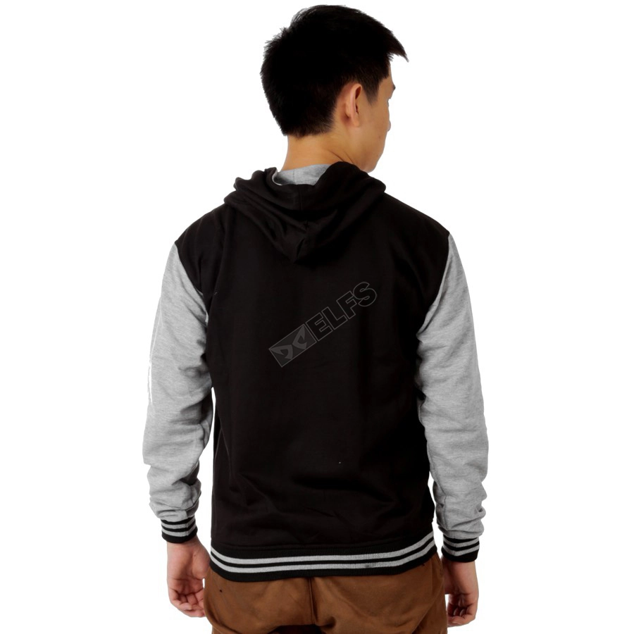 HOODIE & JAKET FLEECE Jaket Hoodie Fleece Lengan Kantong Abu Muda Hitam 2 hlpls_lengan_kantong_abumuda_hx_1_copy