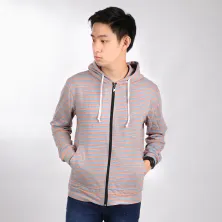 HOODIE TERRY  Hoodie Pria Salur Jaket Terry Zipper Sweater Murah 03 Orange