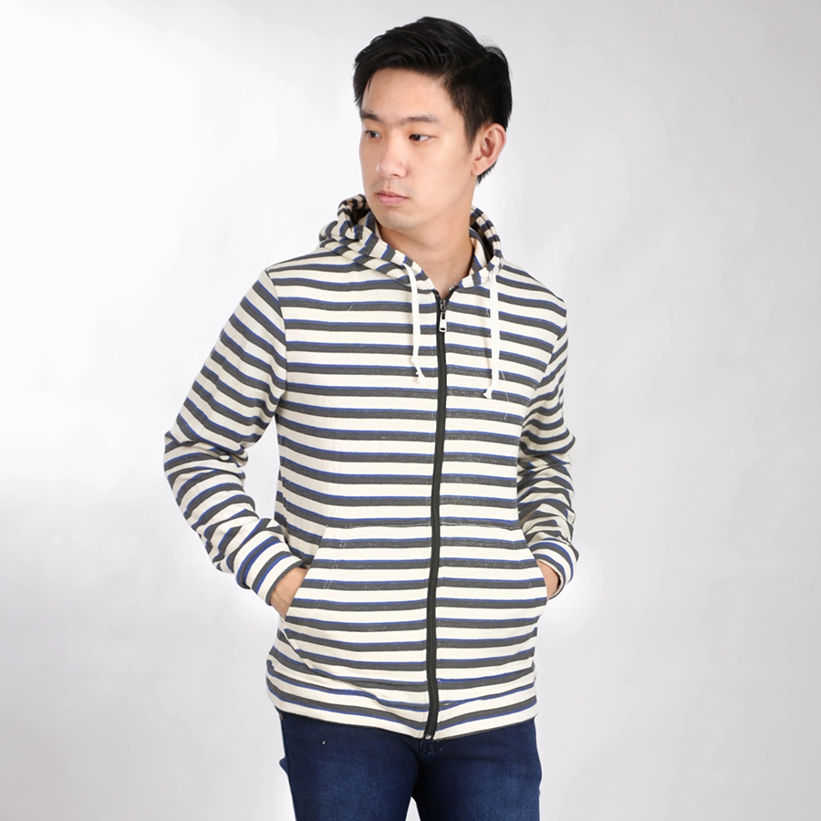 HOODIE TERRY  Hoodie Pria Salur Jaket Terry Zipper Sweater Murah 04 Abu Tua 1 hlpls_salur_04_at0