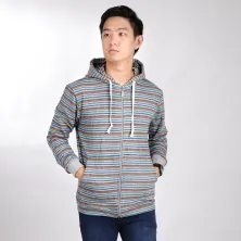 HOODIE TERRY  Hoodie Pria Salur Jaket Terry Zipper Sweater Murah 06 Biru Muda