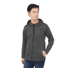 HOODIE TERRY  HOODIE PRIA TERRY POLOS ABU TUA 