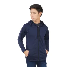 HOODIE TERRY  HOODIE PRIA TERRY POLOS BIRU DONGKER 