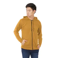 HOODIE TERRY  HOODIE PRIA TERRY POLOS KUNING TUA