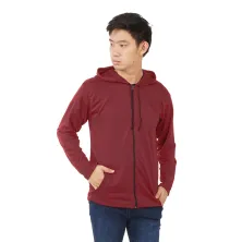 HOODIE TERRY  HOODIE PRIA TERRY POLOS MAROON 