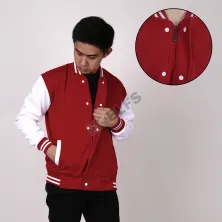 JAKET VARSITY Limited Edittion Jaket Pria Baseball Varsity Indonesia Merah Putih