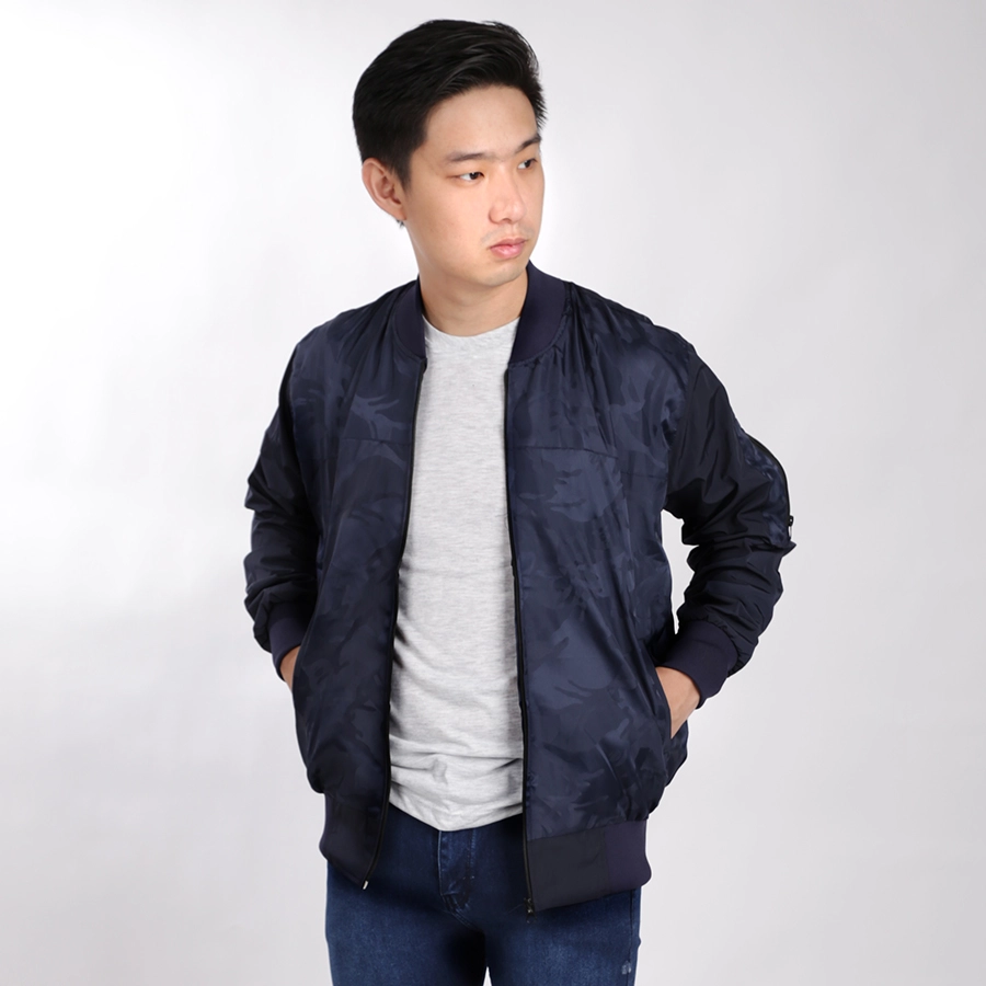 JAKET BOMBER Jaket Bomber Waterproof Loreng Streetwear Biru Dongker 2 hlpsp_bomber_loreng_transparant_bd1