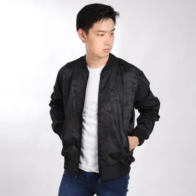 JAKET BOMBER Jaket Bomber Waterproof Loreng Streetwear Hitam 2 hlpsp_bomber_loreng_transparant_hx1