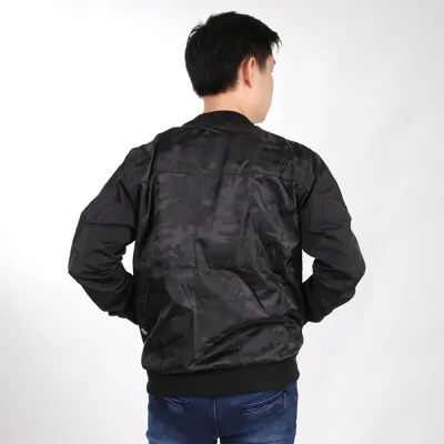 JAKET BOMBER Jaket Bomber Waterproof Loreng Streetwear Hitam 3 hlpsp_bomber_loreng_transparant_hx2