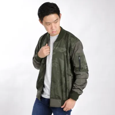 JAKET BOMBER Jaket Bomber Waterproof Loreng Streetwear Hijau Army 2 hlpsp_bomber_loreng_transparant_ia1