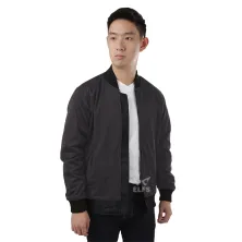 JAKET BOMBER Jaket Bomber Reverseable  Abu Tua Hitam