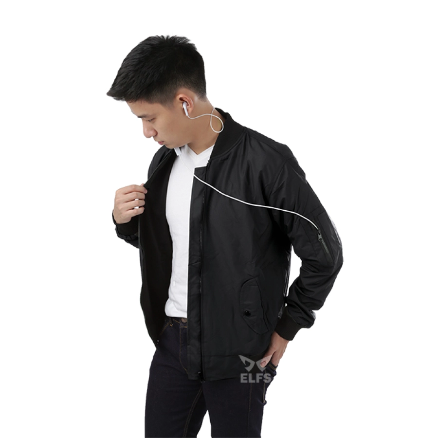 JAKET BOMBER Jaket Bomber Reverseable  Hitam Hitam 4 hlpsp_bomber_reverseable_waterproof_hx_hx_2