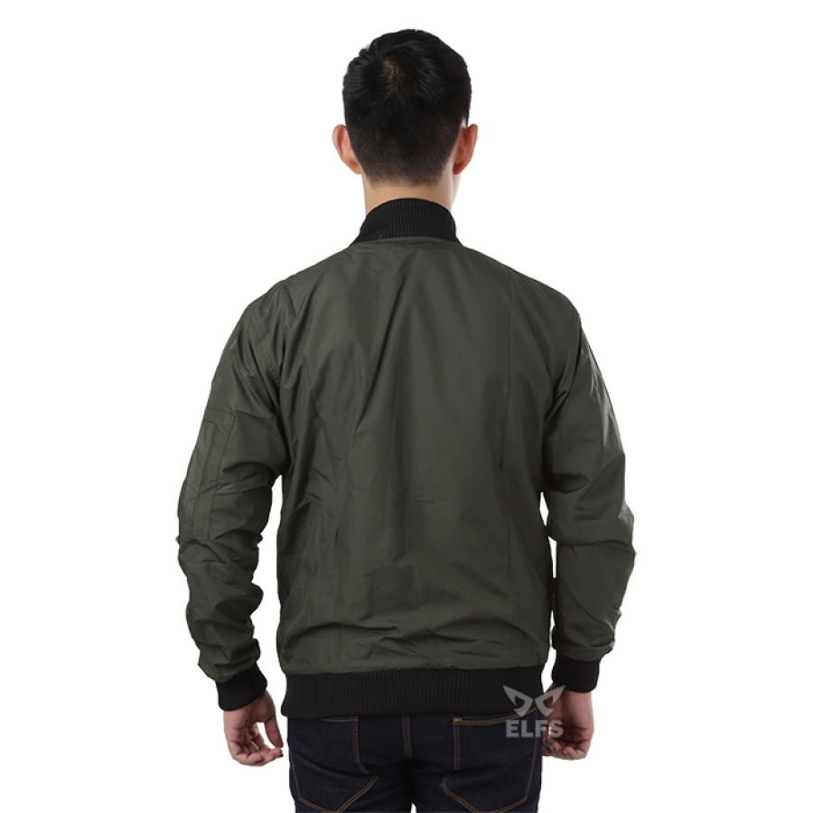 JAKET BOMBER Jaket Bomber Reverseable Hitam Hijau Army 3 hlpsp_bomber_reverseable_waterproof_hx_ia_1