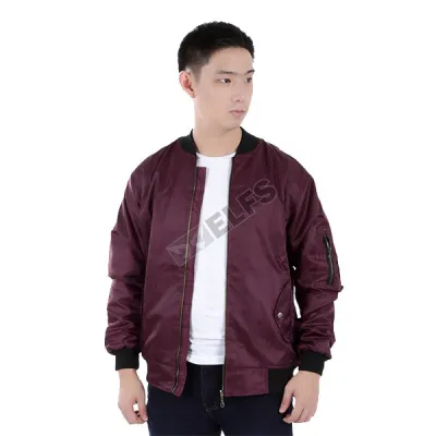 JAKET BOMBER Jaket Bomber Waterproof 175D14 Maroon 3 hlpsp_bomber_waterproof_175d14_mo_2