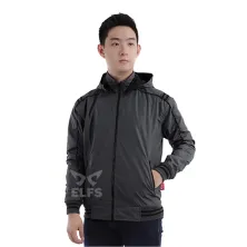 JAKET REVERSIBLE Jaket Hoodie Parasut Reverseable Training 175D15 Abu Tua