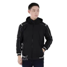 JAKET REVERSIBLE Jaket Hoodie Parasut Reverseable Training 175D15 Hitam