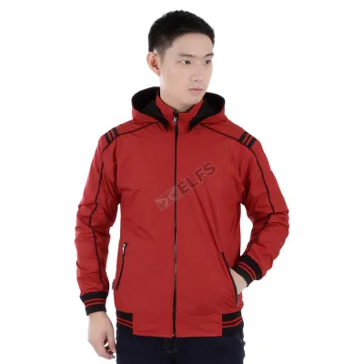 JAKET REVERSIBLE Jaket Hoodie Parasut Reverseable Training 175D15 Merah Cabe 1 hlpsp_revers_waterproof_training_175d15_mc_0