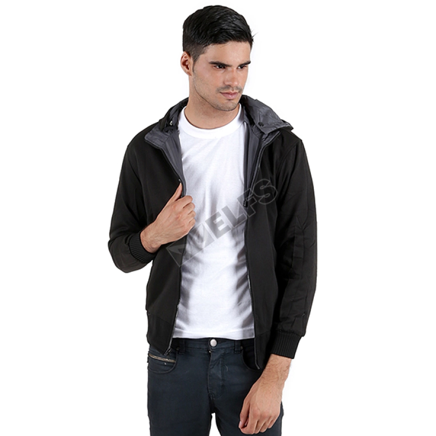 JAKET REVERSIBLE Jaket Hoodie Reverseable Parasut Fleece Hitam Abu Tua 6 hlpsp_reverseable_parasut_fleece_hitam_at_5