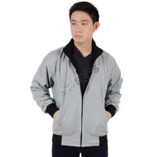 JAKET REVERSIBLE Jaket Hoodie Reverseable Parasut List Biru Dongker