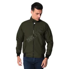 JAKET REVERSIBLE Jaket Pria Bolak Balik Harrington 2 in 1 Seleting Tinggi AM Hijau Army