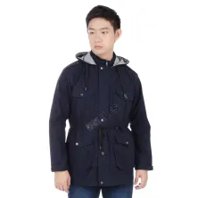 JAKET PARKA Hoodie Jaket Parka Biru Dongker