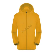 JAKET TRAINING JAKET PRIA LIPAT PARASUT WATER RESISTANT SIMPLE KUNING TUA