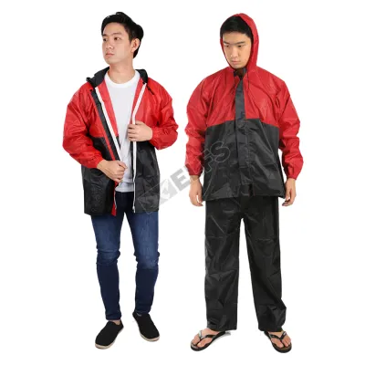JAS HUJAN Jas Hujan Setelan jaket raincoat Kombinasi Merah Cabe 1 jh_jas_hujan_kombinasi_mc_0