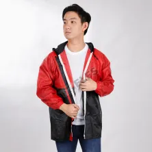 JAS HUJAN Jas Hujan Setelan jaket raincoat Kombinasi Merah Cabe