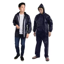 JAS HUJAN Jas Hujan Setelan jaket raincoat polos Biru Dongker