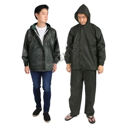 JAS HUJAN Jas Hujan Setelan jaket raincoat polos Hijau Army 1 jh_jas_hujan_simple_ia_0