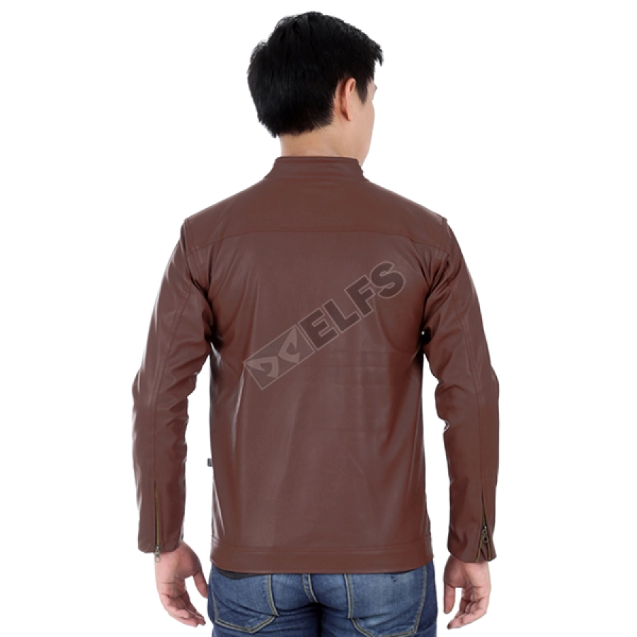 JAKET JEANS & KULIT Jaket Kulit Polos Coklat Muda 3 jlk_kulit_cm_2