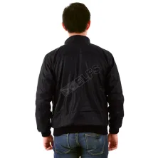 JAKET JEANS & KULIT Jaket Kulit Lengan Karet Hitam